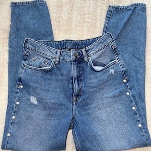 Cute pearl studded jeans